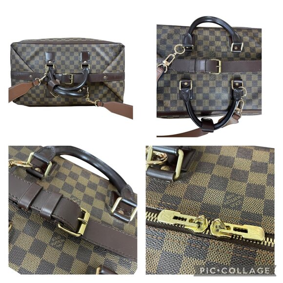 LOUIS VUITTON Grimaud Damier Ebene Travel Tote Square Travel Suitcase Gym Duffle - Picture 5 of 16